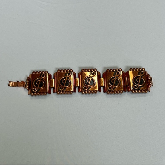 Vintage Enameled Copper Panel Bracelet - Picture 3 of 11